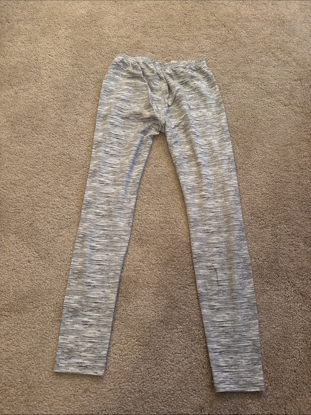 shosho Gray Marled Kids Leggings - Girls 9-12 yrs